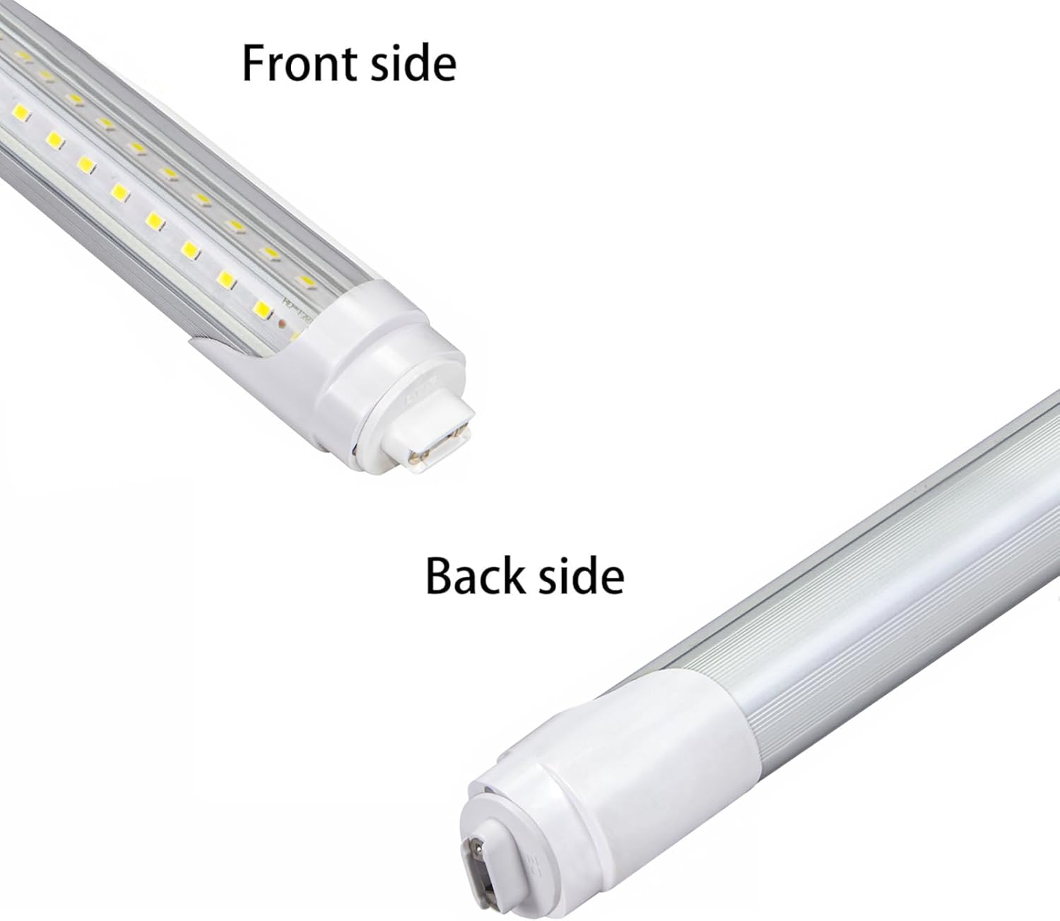 4FT T8 LED Tube Lights,36W 3600lm,Daylight White 5000K,R17d Base,45.8 inches End to End,60W F48T12 CW HO Fluorescent Bulb Replacement,Ballast Bypass,Dual-Ended Power for Sign,Shop,Pack of 6